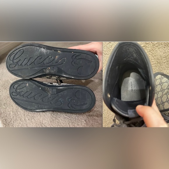 Gucci GG Brooklyn California High Top leather Logo monogram canvas sneakers shoe - Picture 12 of 12